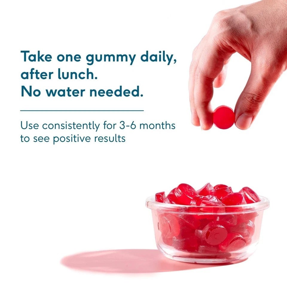 HK Vitals Hair Strength Gummies – Strawberry Flavor, Reduces Hairfall h186