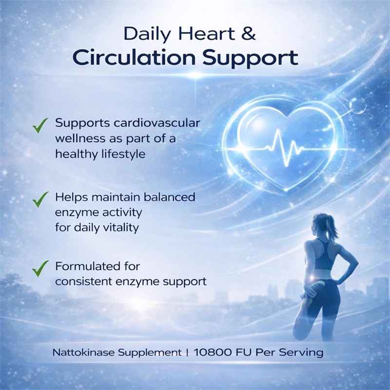 3PCS Nattokinase Supplement – 10800 FU 60 Capsules Per Serving Heart Circulation