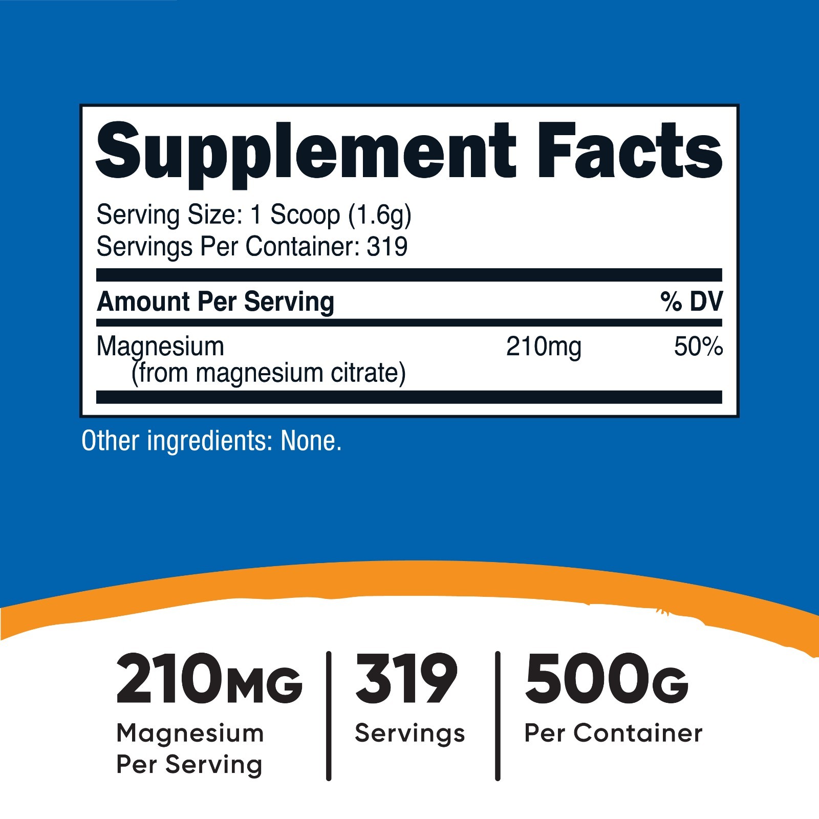 Nutricost Magnesium Citrate Powder (500 Grams) (Unflavored) – Non-GMO