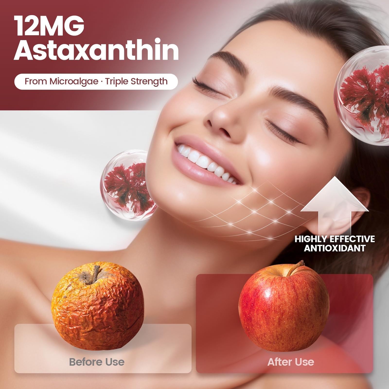 10 in 1 Astaxanthin 12mg 240 Count (Pack of 1), | 1 Bag | 240 Softgels