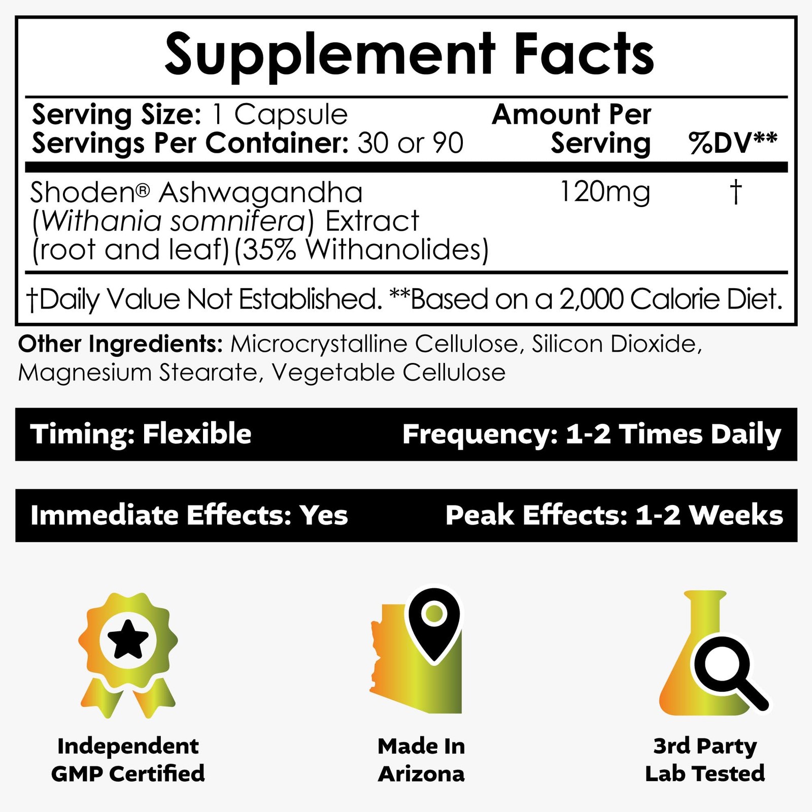 Nootropics Depot Shoden Ashwagandha Extract Capsules | 30 Count (Pack of 1)