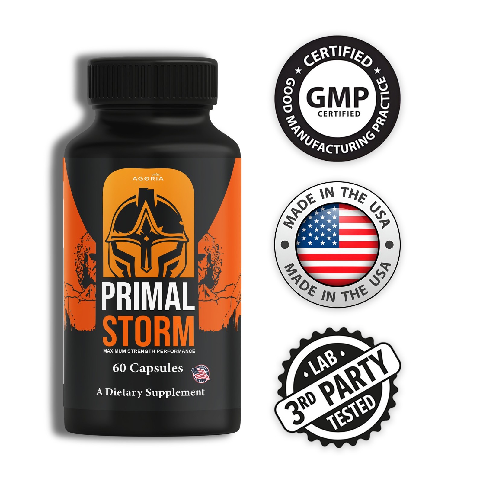 (5 Pack) Primal Storm Performance Support, PrimalStorm Capsules