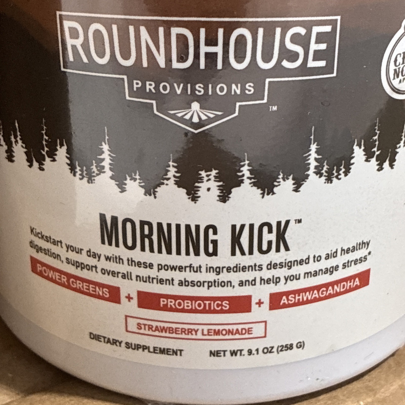 ROUNDHOUSE PROVISIONS MORNING KICK DIGESTIVE POWDER STRAWBERRY LEMONADE Ex 2028