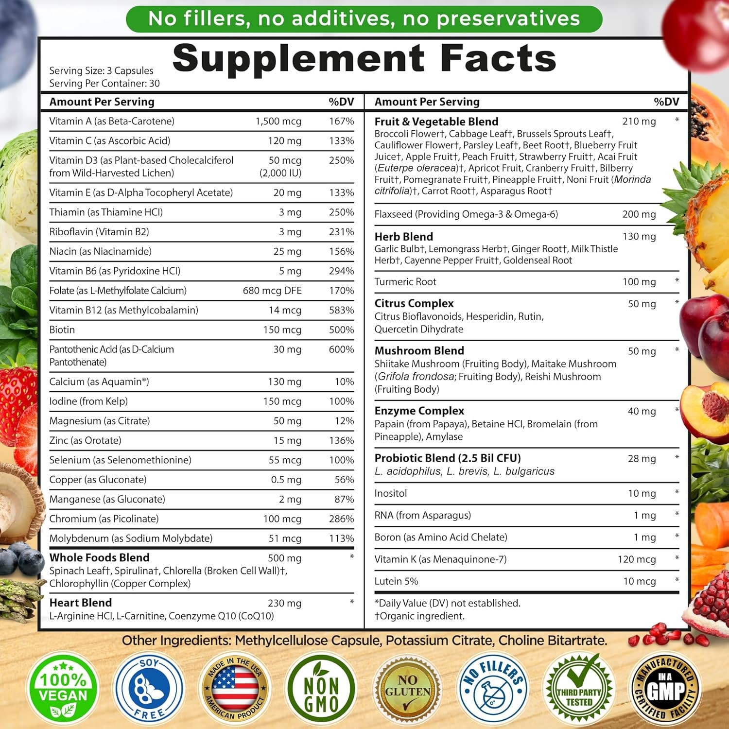Vegan Whole Food Daily 90 Count (Pack of 1), Unisex – No Iron