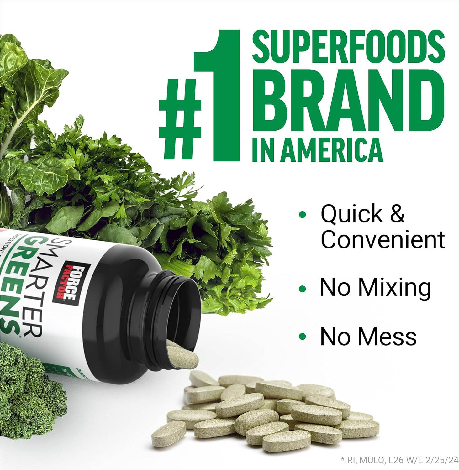 Smarter Greens Tablets, Greens Supplement with 25+ Superfoods and Antioxidant…