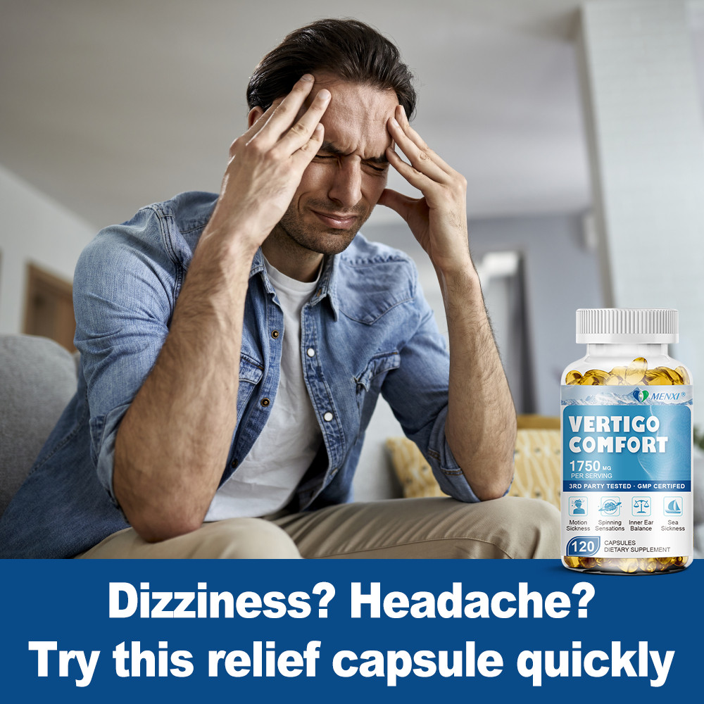 1750mg Vertigo Comfort 120 Capsules – Dizziness Relief Supplements, Body Balance