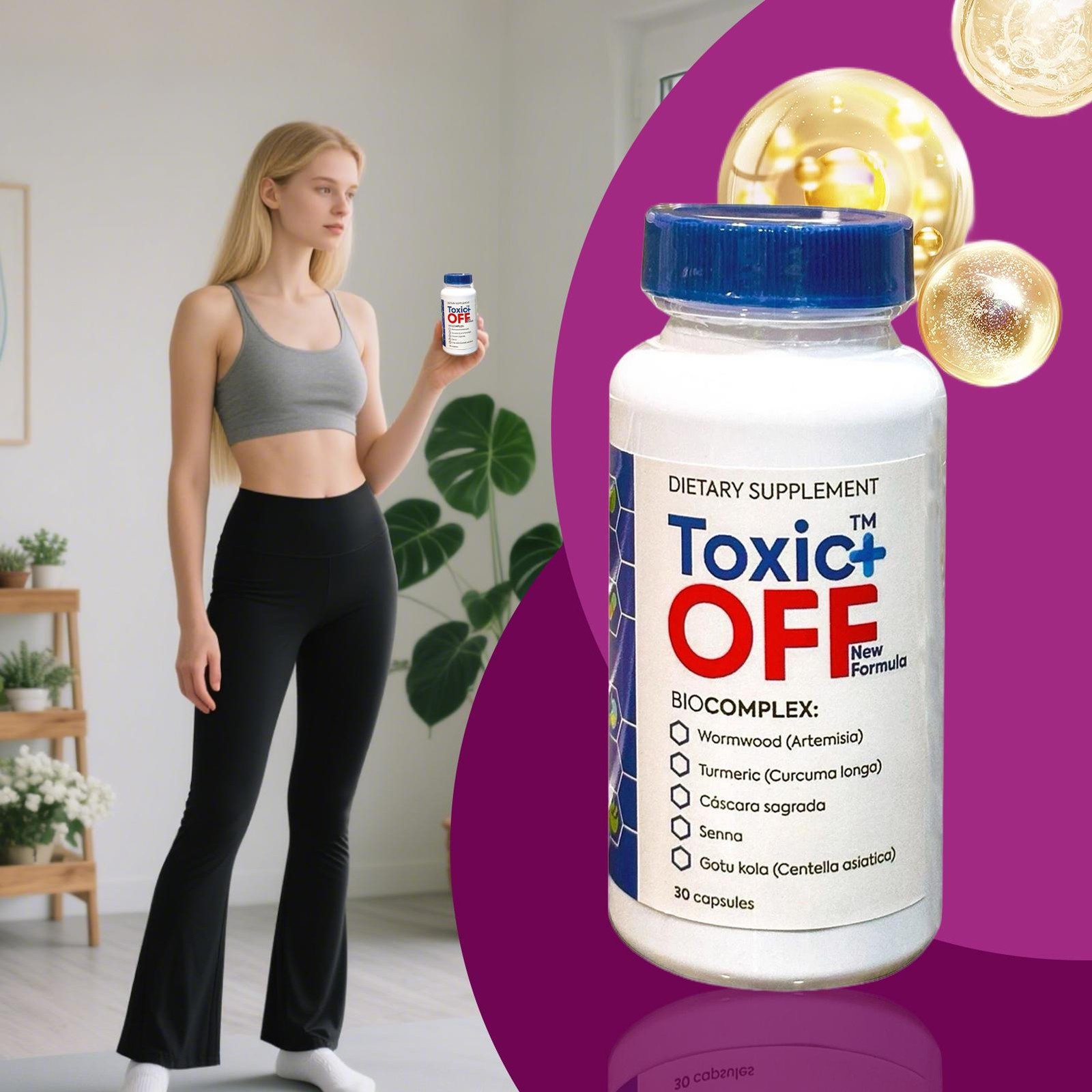 Off Toxic Plus 30 Capsules 1 Month Treatment New Formula