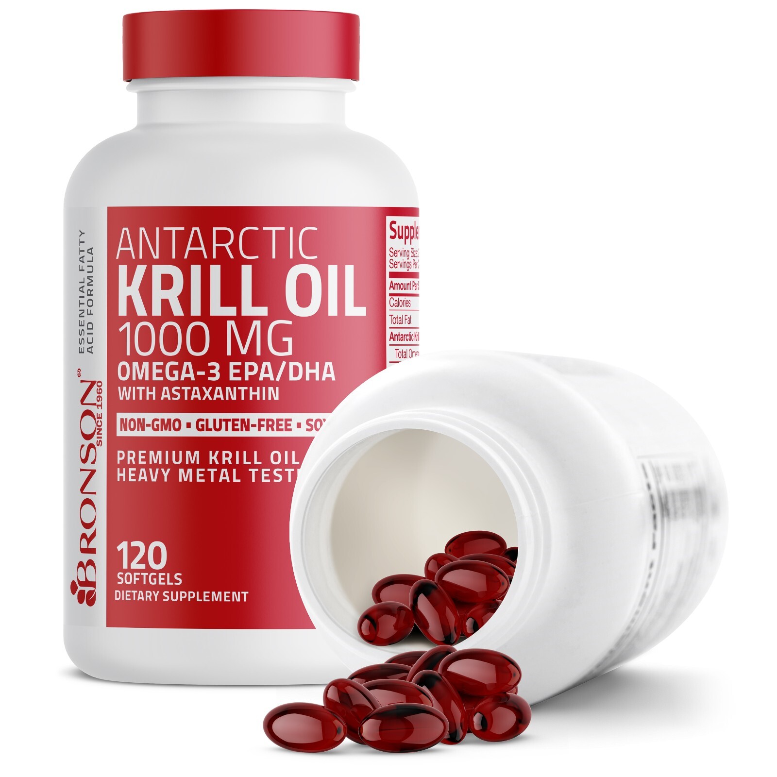 Antarctic Krill Oil 1000mg with Omega-3s EPA, DHA and Astaxanthin