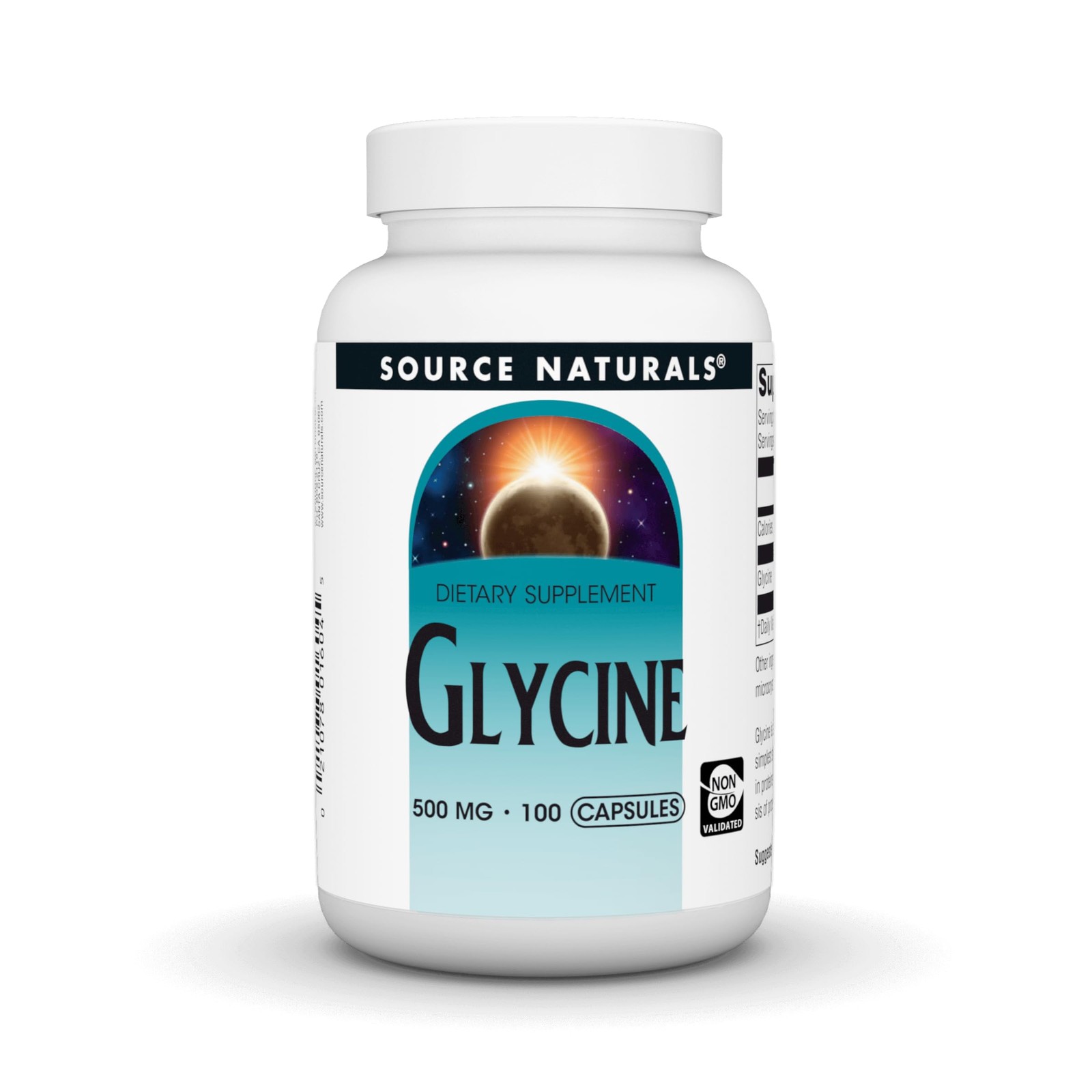 Source Naturals Glycine, Dietary Supplement – 500 mg – 100 Count (Pack of 1)