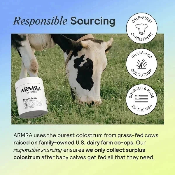 ARMRA Colostrum Health Revival Superfood Grass-Fed Immune Unflavored Jar 120g