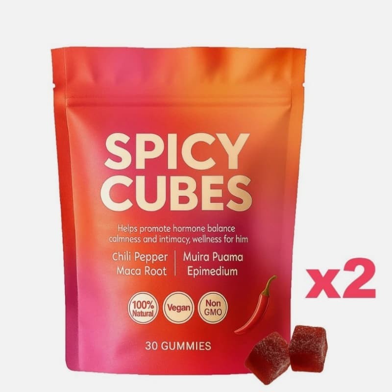 Peach Gummies Spicy Cubes 30 Gummies 1-5 Bag Support for Calm and Relaxation Hot