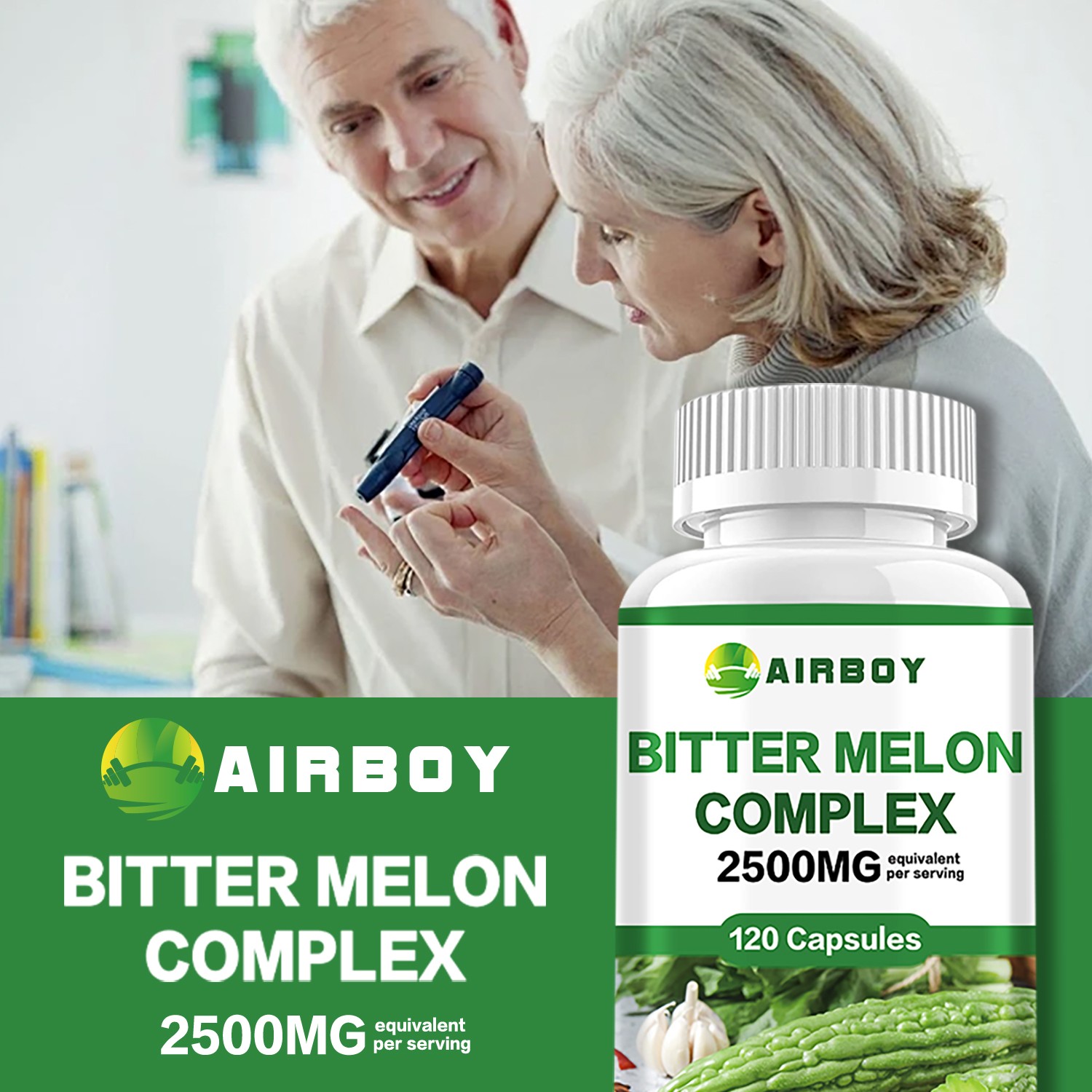 Bitter Melon Complex 2500mg -Reduces Blood Sugar, Weight Loss, Enhances Immunity