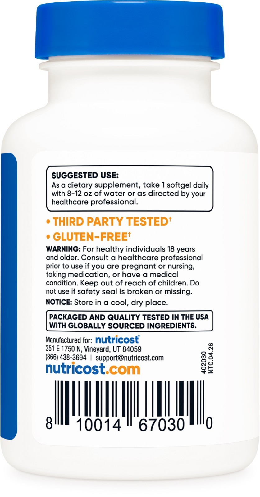 Nutricost Zeaxanthin with Lutein 20mg, 120 Softgels, Non-GMO & Gluten Free