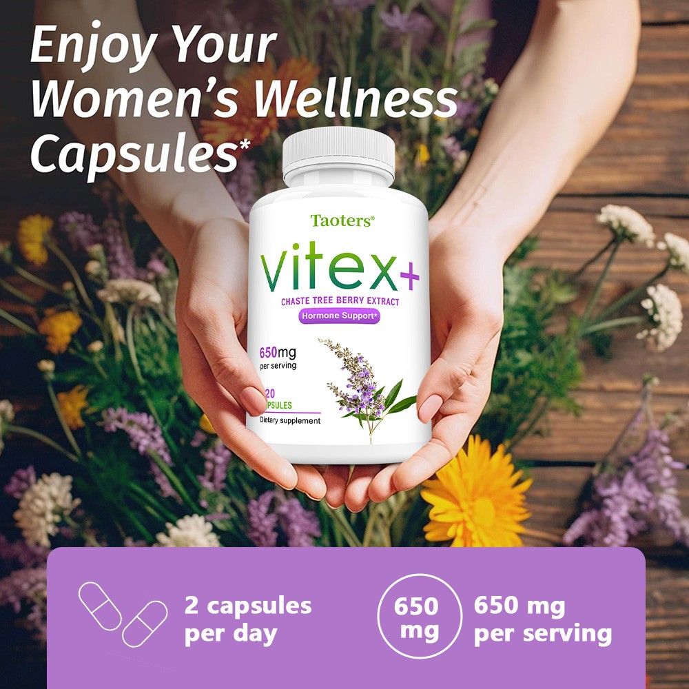 Vitex Fruit 650mg 30/60/120 Caps Traditional Support of Female Cycle