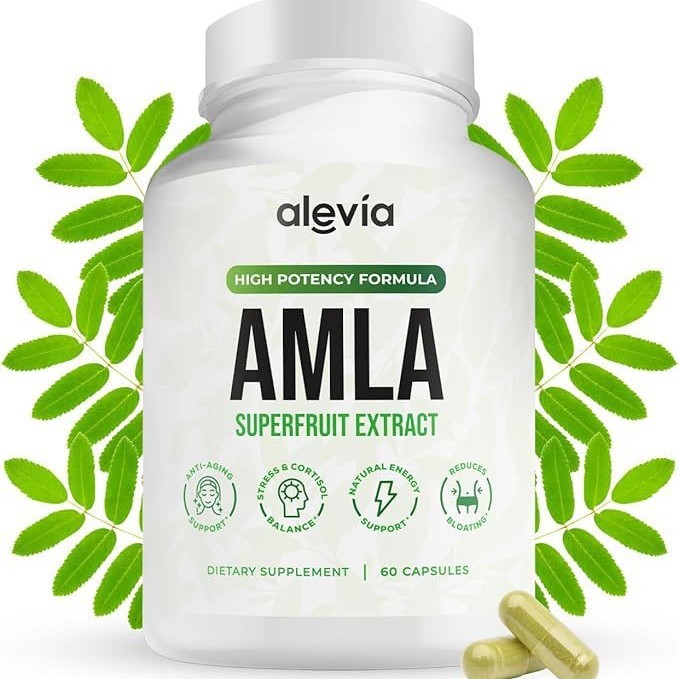 3x Alevia Organic Amla Capsules 1000mg Indian Gooseberry Antioxidant Supplement