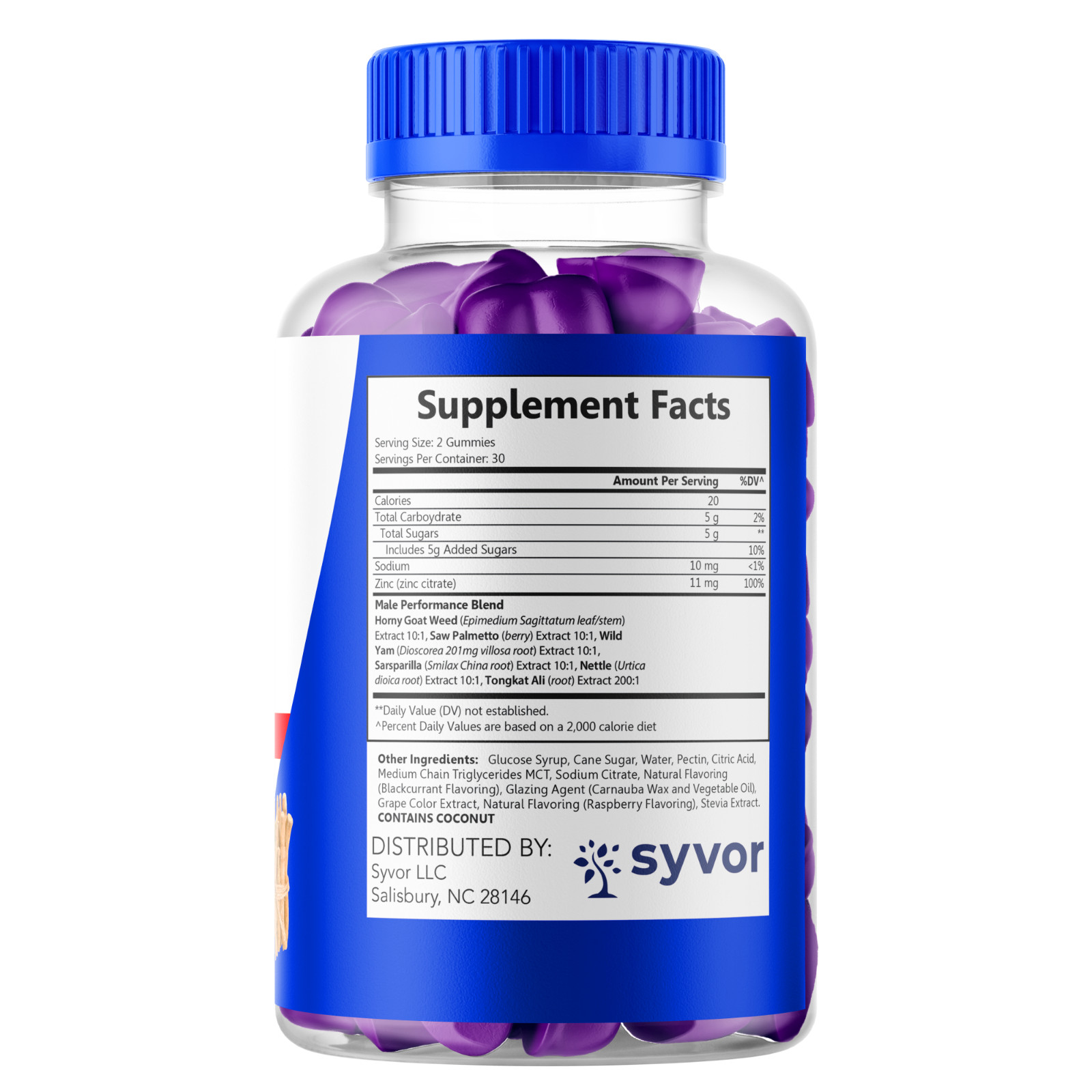 (1 Pack) Massive Girth Male Gummy Advanced Formula Vitamin Supplement 60 Gummies
