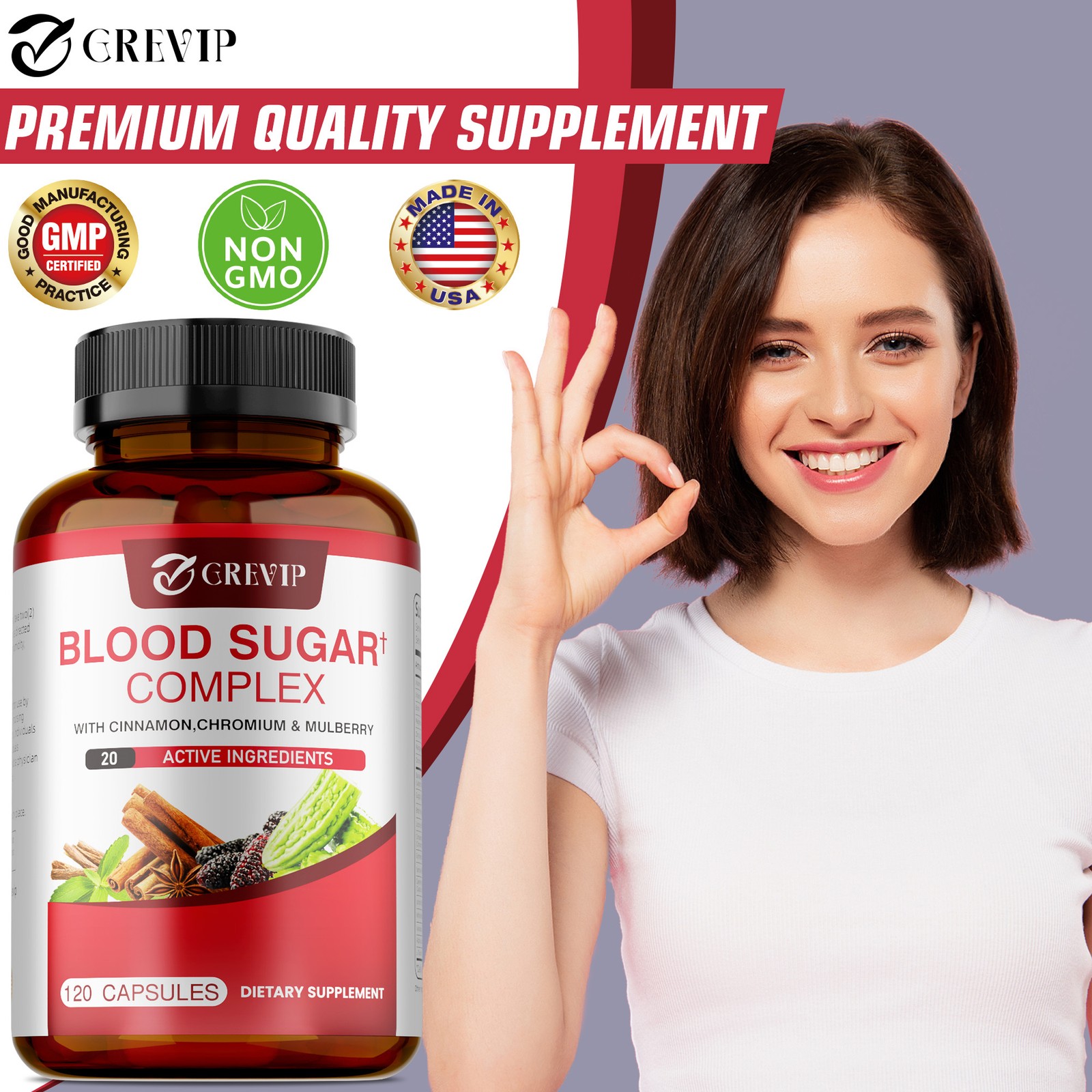 Blood Sugar Complex 240pcs – Promotes Heart and Cardiovascular Health,Metabolism