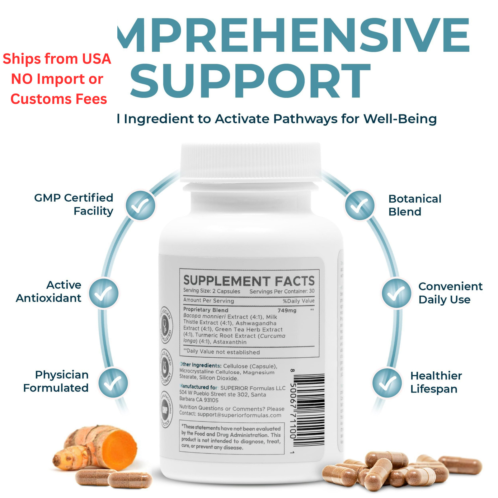 Superior Formulas Nrf2 Activator Supplement – 60 Count (Pack of 1), Blue