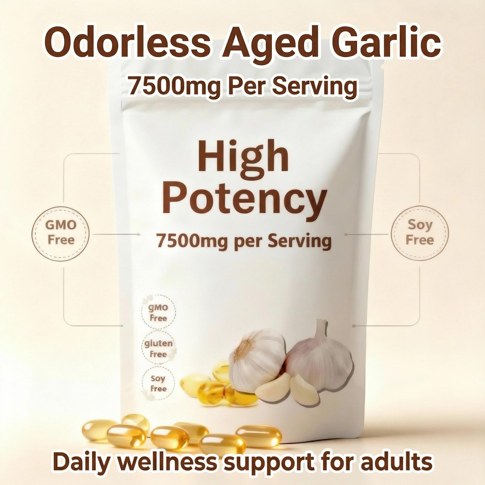 PKPPKP Primus Aged Garlic Extract 7500mg Odorless –200 1 Count (Pack of 1)