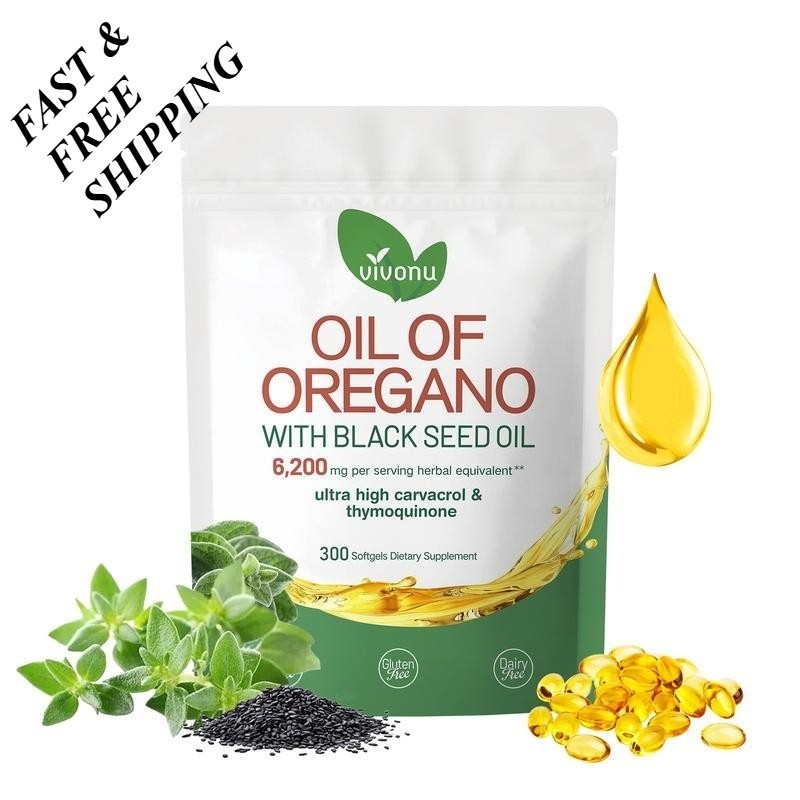 Oil of Oregano with Black Seed Oil | Natural Antioxidants | Nutritional Support