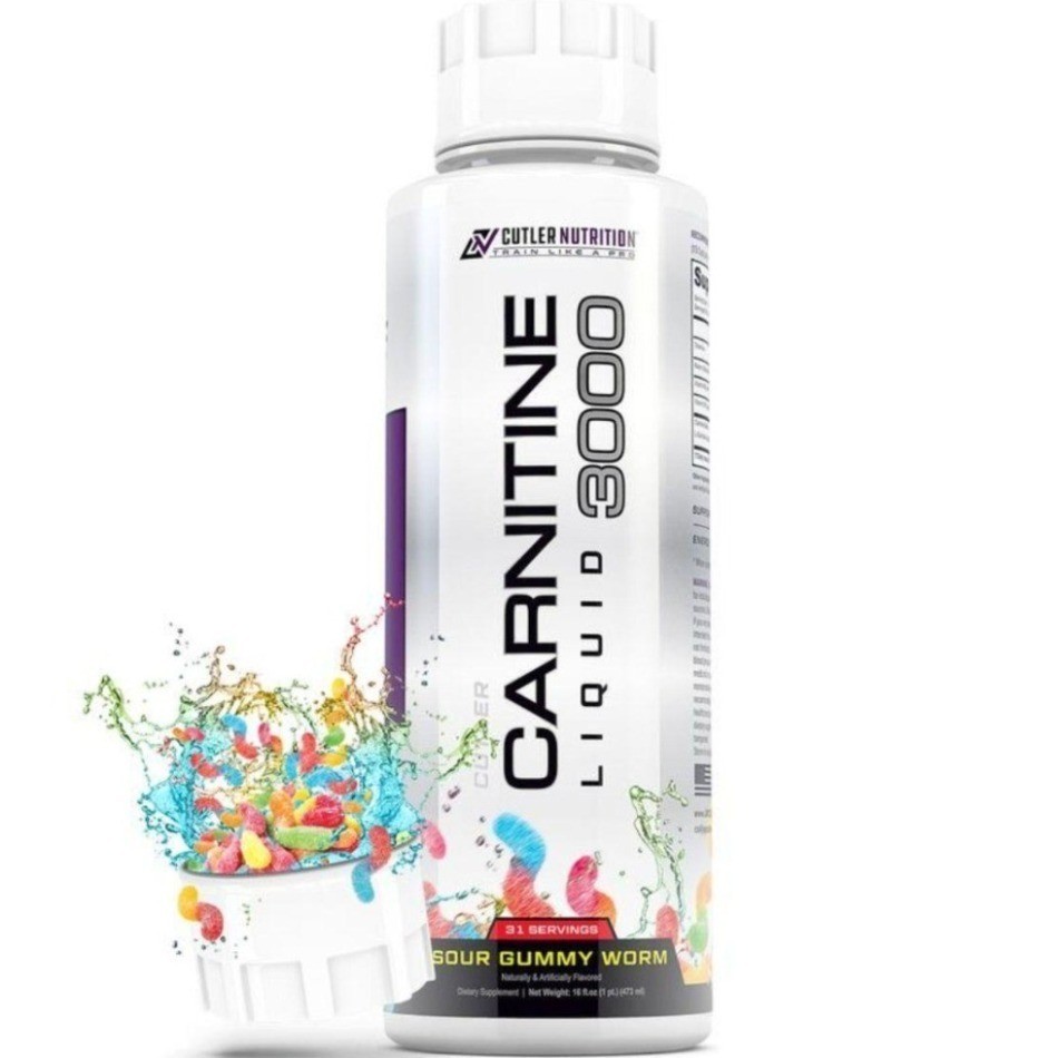 Cutler Nutrition Liquid Carnitine 3000mg Sour Candy 31 Servings various flavors