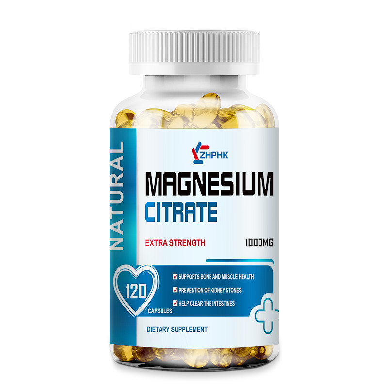 Magnesium Citrate 1000mg 120 Caps Vegetarian/Gluten Free/Non-GMO