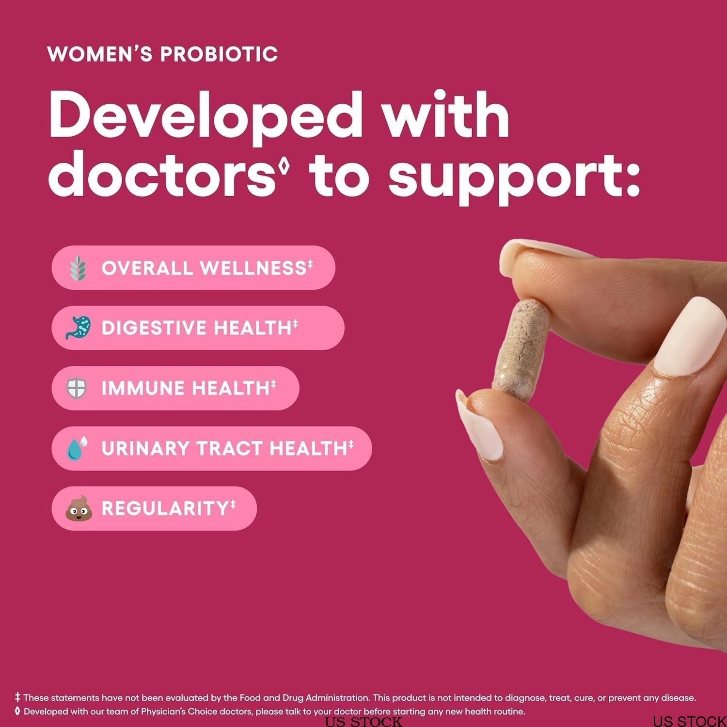 Physician’s | Women’s Probiotic Choice 50 Billion CFU + Organic US Prebiotic