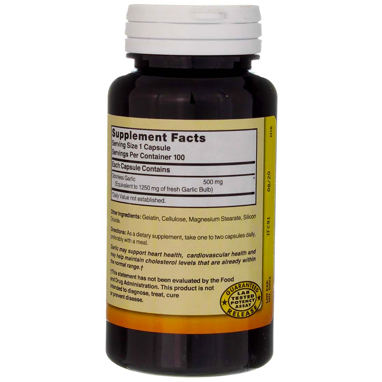 Nature’s Blend Odorless Garlic Capsules, 1250 mg, 100 Ct