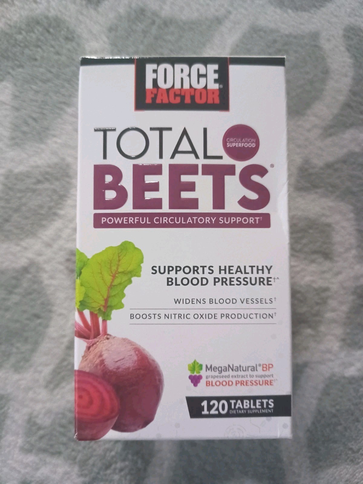 Total Beets Circulation Superfood with Blood Pressure Support 120ct Exp. 12/28