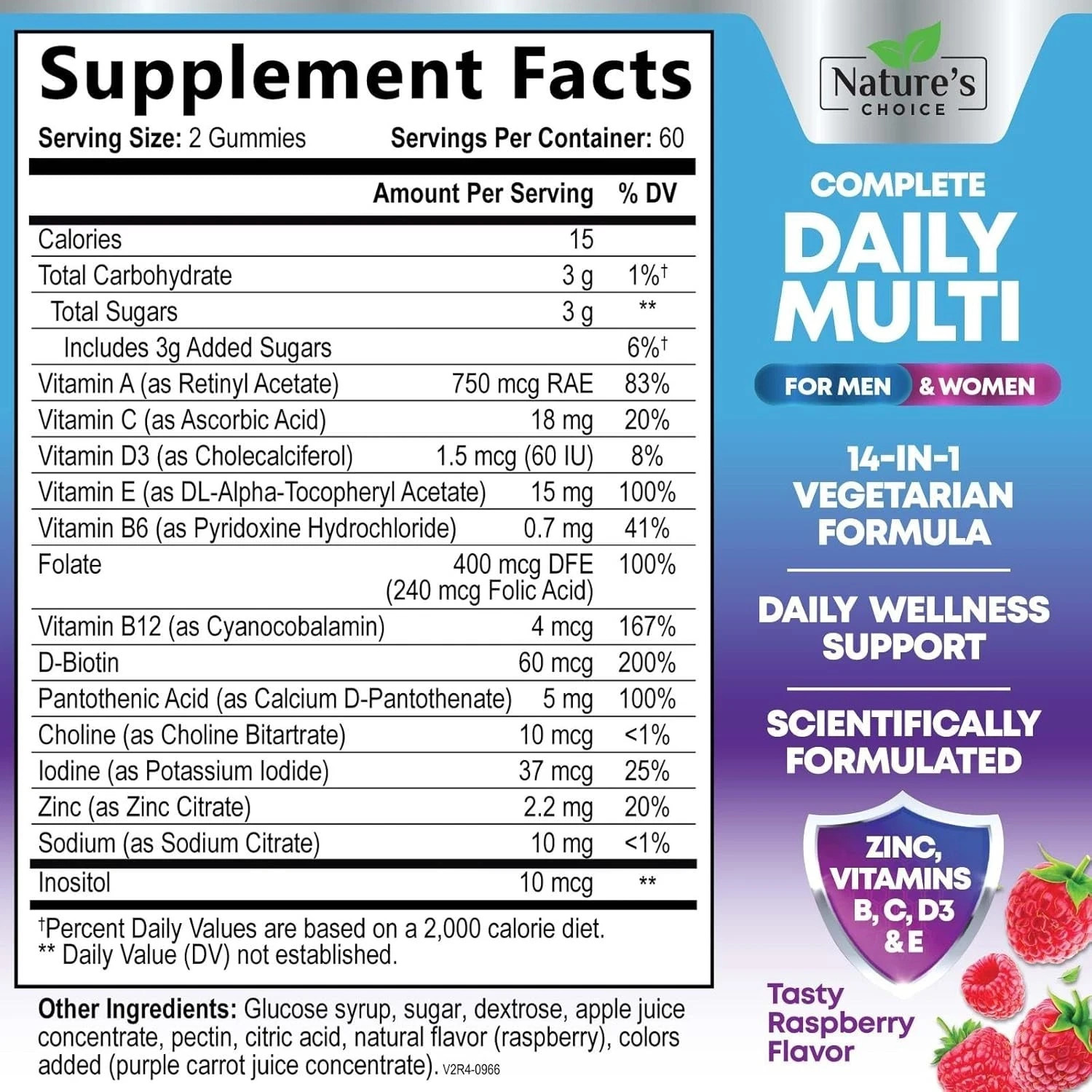 120 Gomitas Multi Vitaminas A B C D E Con Zinc Para Mujeres y Hombre En Oferta