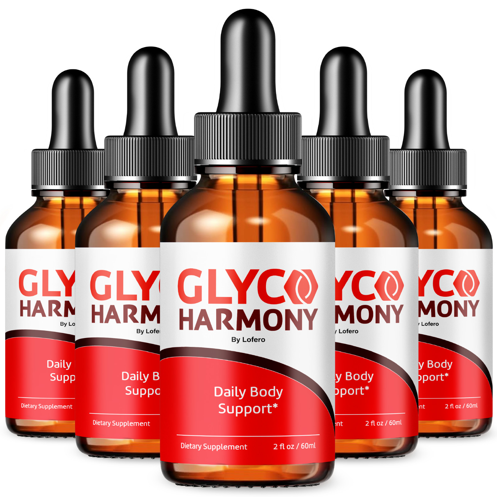 (5 Pack) Glyco Harmony Drops Support Blood Sugar GlycoHarmony Glycogen (10 oz)