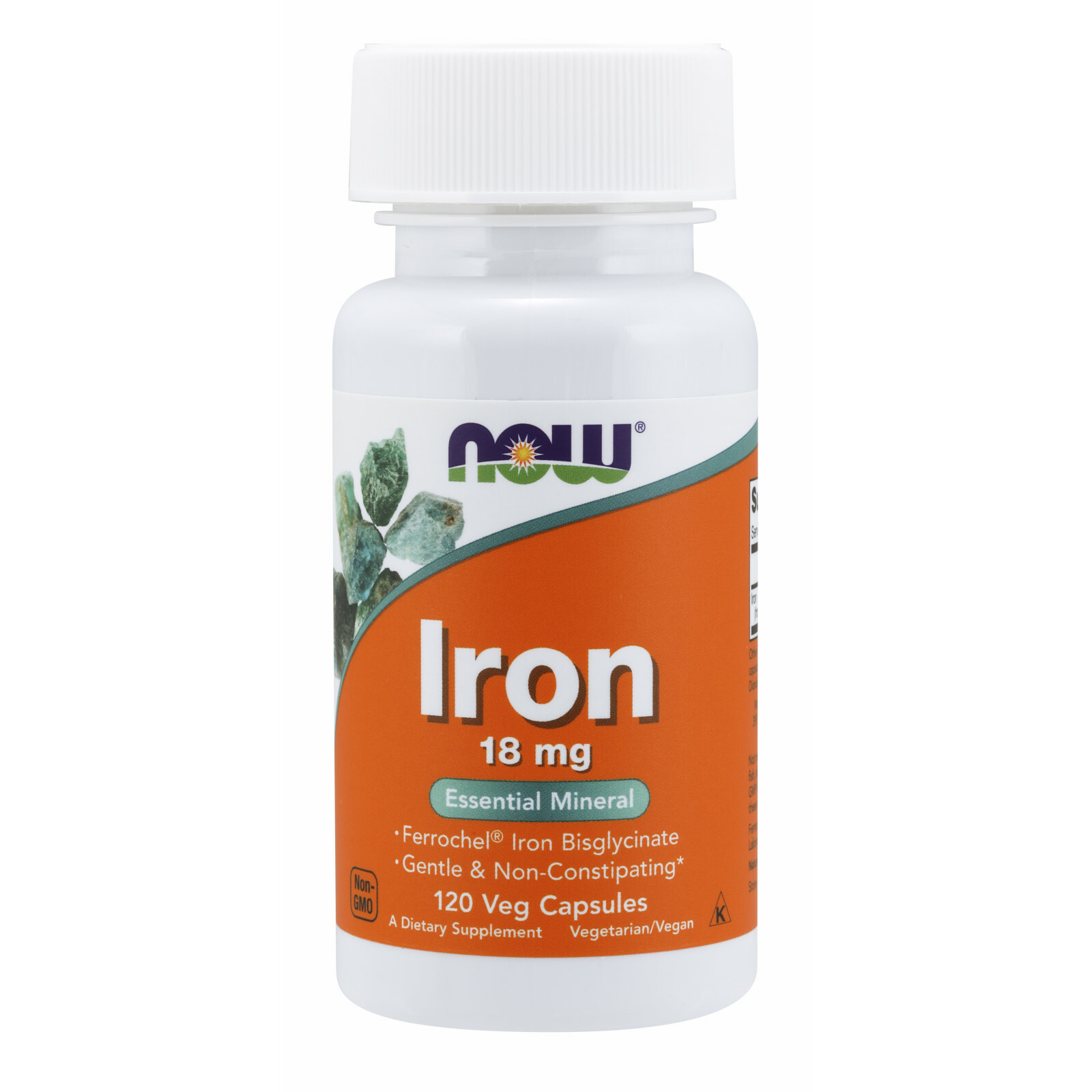 NOW FOODS Iron 18 mg – 120 Veg Capsules
