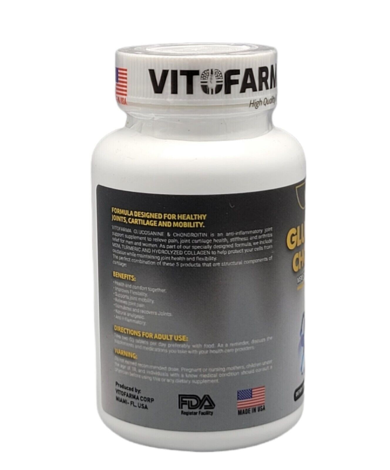 2 X GLUCOSAMINE CHONDROITIN TURMERIC JOINT SUPPORT 2260MG TRIPLE STRENGTH Ct180