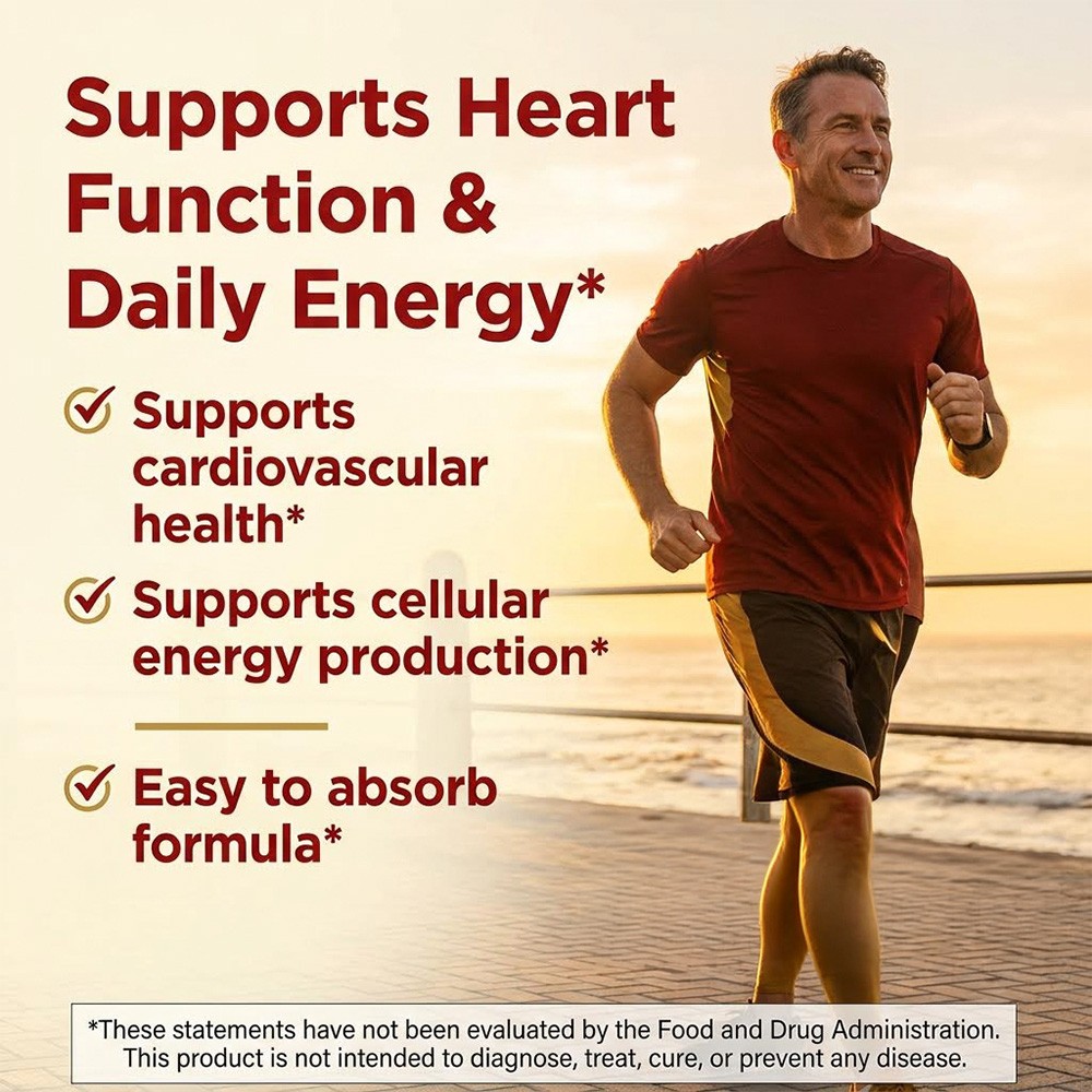 Coq10 200mg With Vitamin E Heart Energy Support,Sugar Free,30/60/120 Capsules