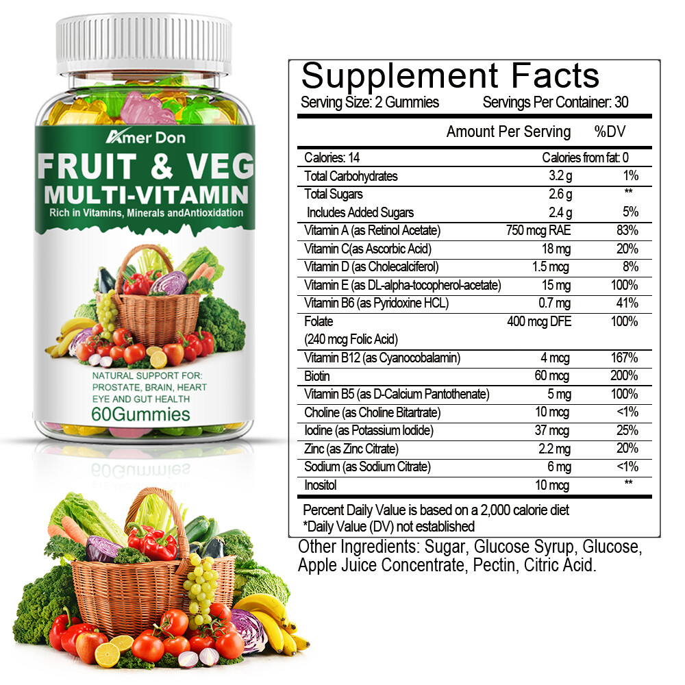 Fruits and Veggies Whole Food Supplement with Superfood 60 Fruits and 60 Veggies