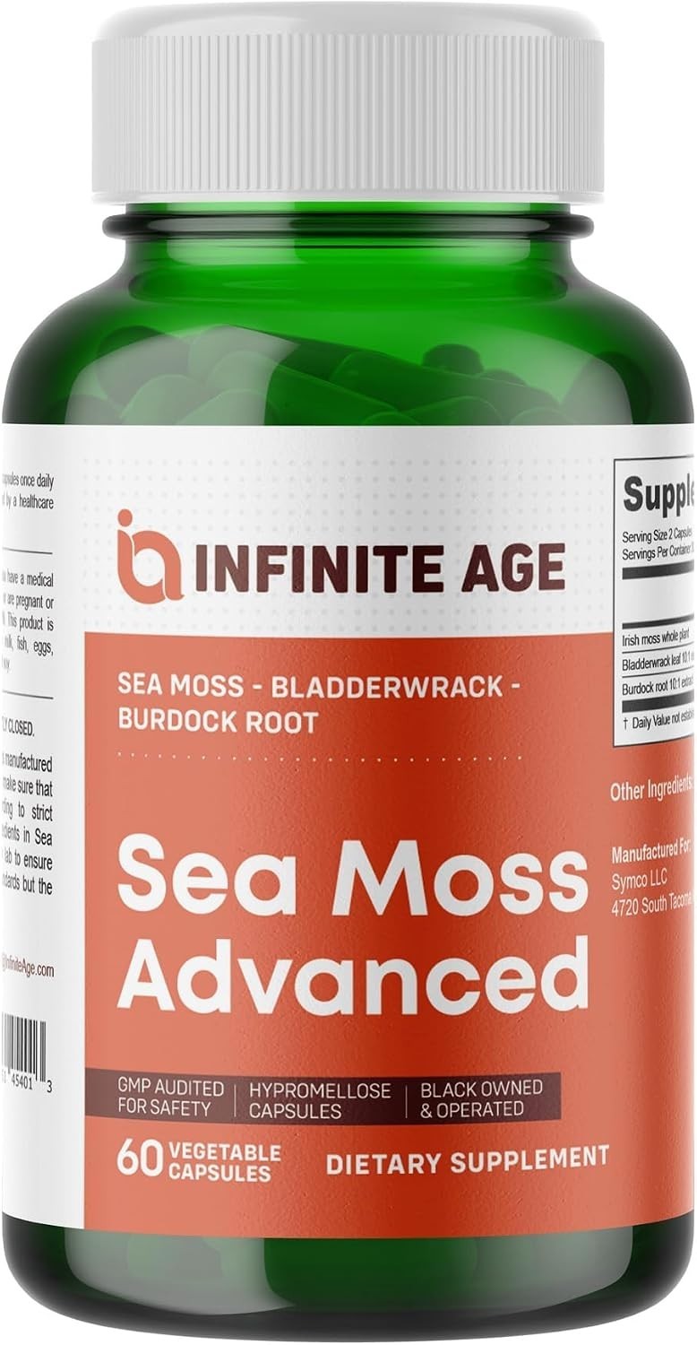 1250mg Sea Moss Advanced Superfood Capsules, 60 Count – High-Potency, , Made …