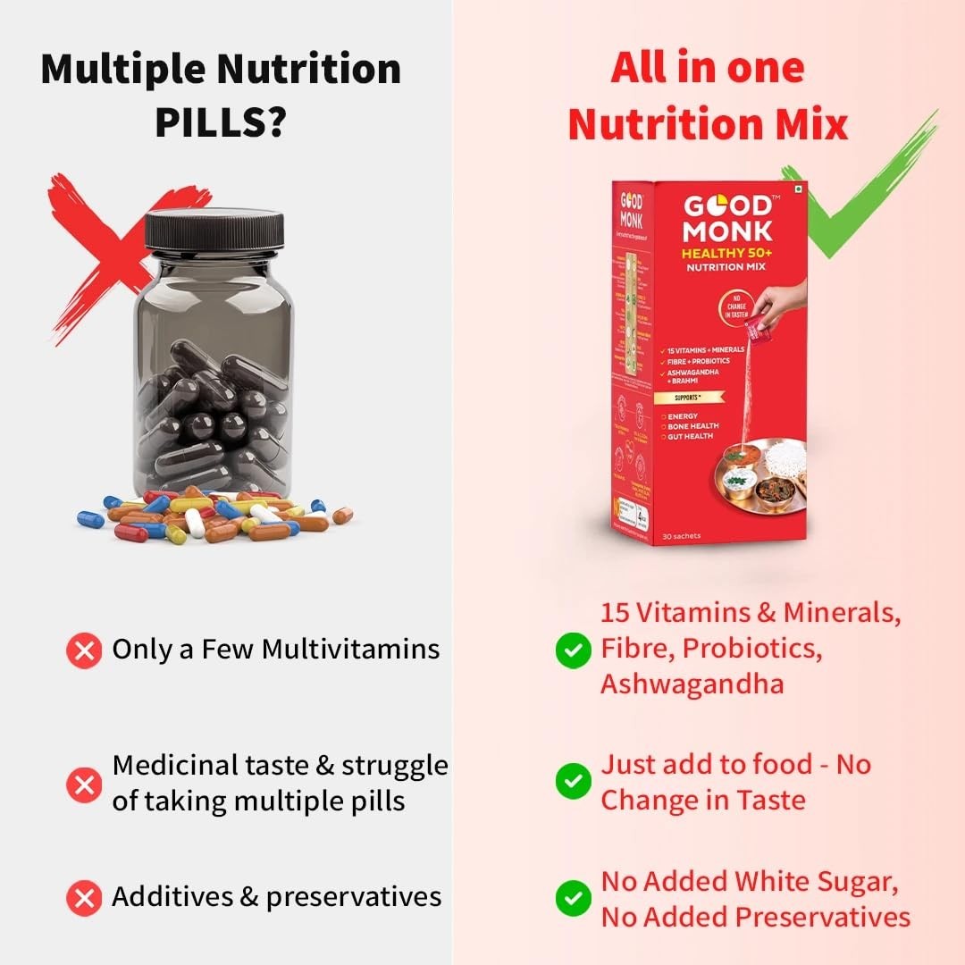 Good Monk Healthy 50+ Multivitamin for Senior Men & Women