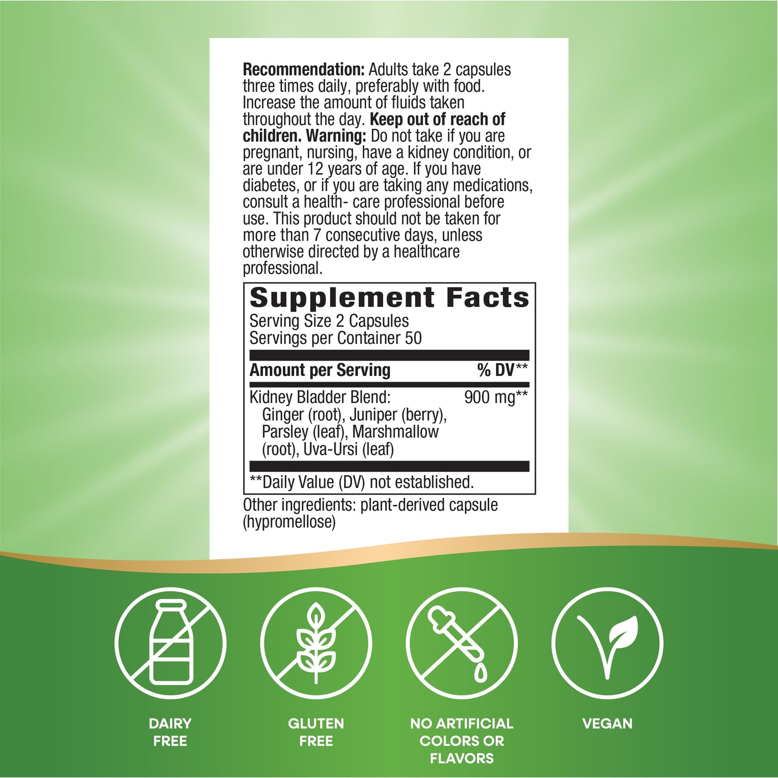 Nature’s Way Kidney Bladder Premium Blend, 900 mg per 100 Count (Pack of 1)