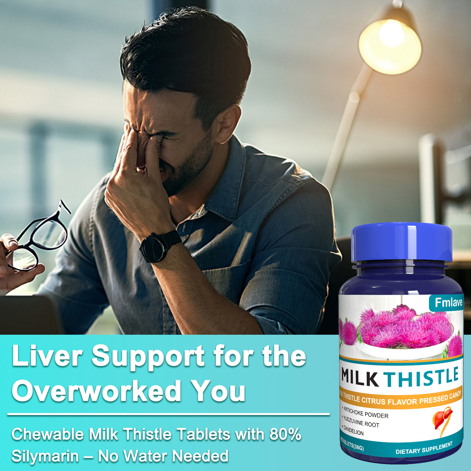 4x Liver Cleanse Detox Milk Thistle Silymarin Artichoke Dandelion Turmeric 240ct