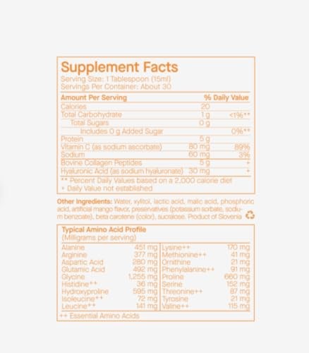 SpoiledChild Collagen Peptides + Vitamin C + Hyaluronic Acid Liquid Collagen