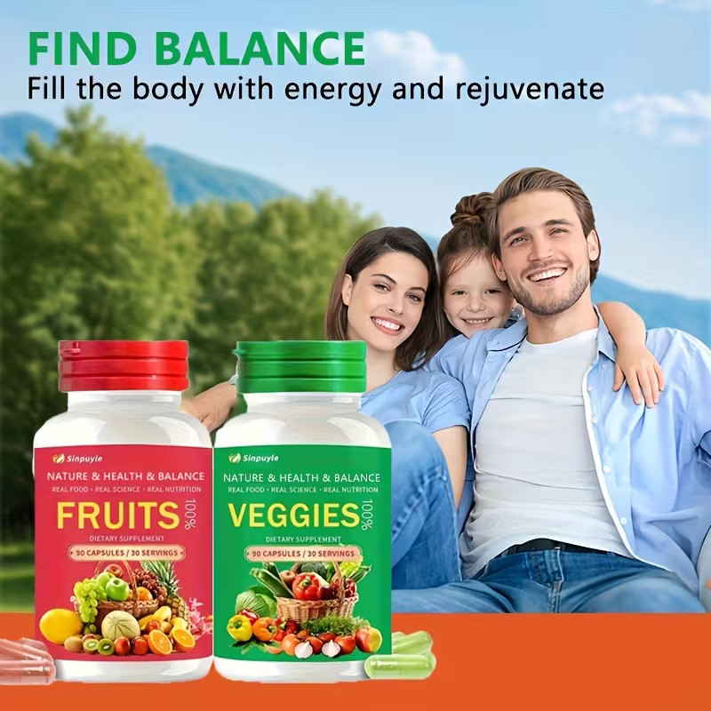 Fruits & Veggies Supplements – 90 Fruits & 90 Vegatables Capsules