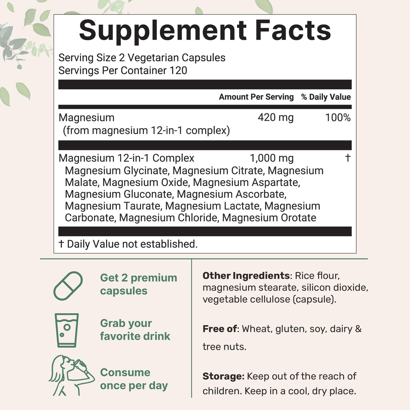 Micro Ingredients 12‑in‑1 Magnesium Complex 1000 mg, 240 Count (Pack of 1)