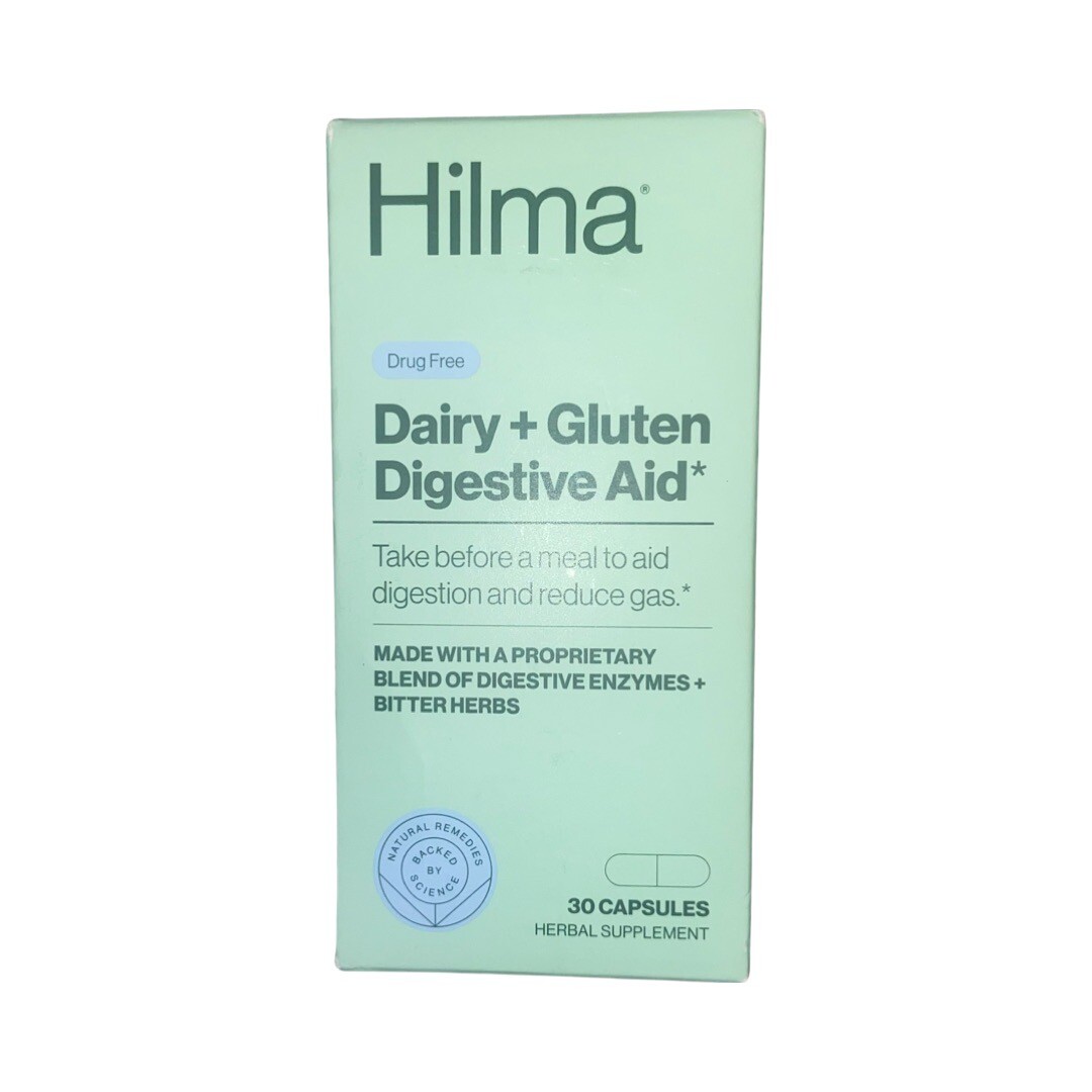 Hilma Dairy + Gluten Digestive Aid, 30 Capsules – EXP: 01/2025