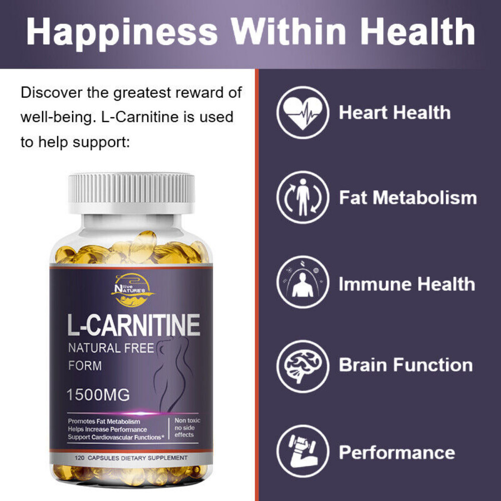 L-Carnitine – Strong Fat Burner Weight Loss – Supports Natural Energy Production