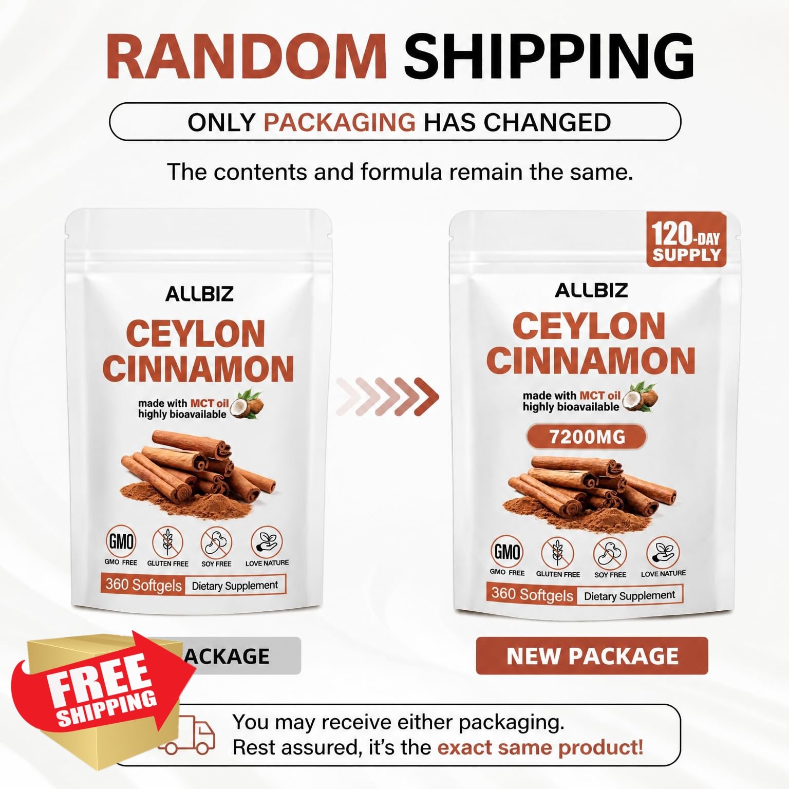ALLBIZ Ceylon Cinnamon Softgels 360 Count