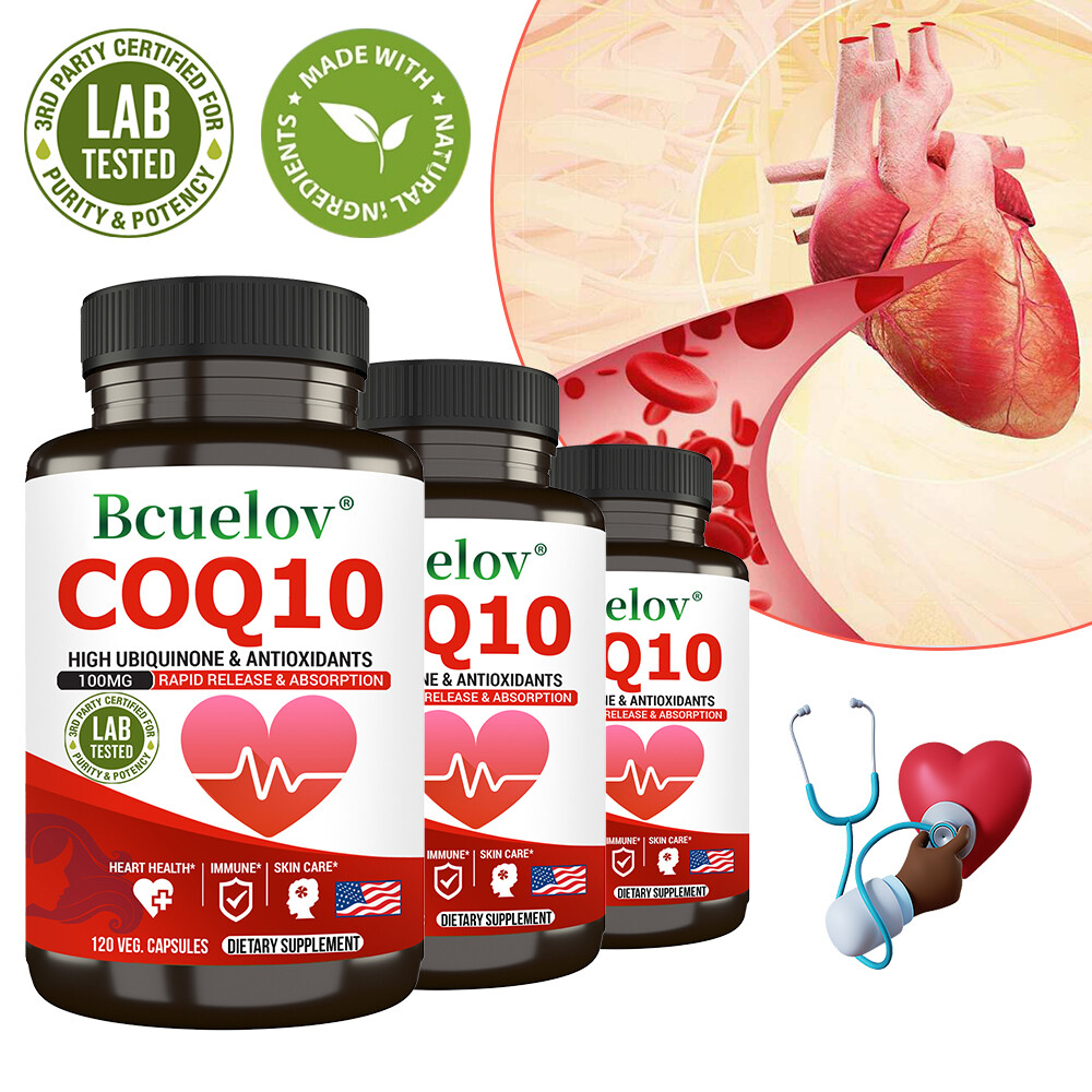 Coq10 Co Enzyme Ubiquinone Cq10 Of Coenzyme Q10 Heart Health 30/60/120 Capsules