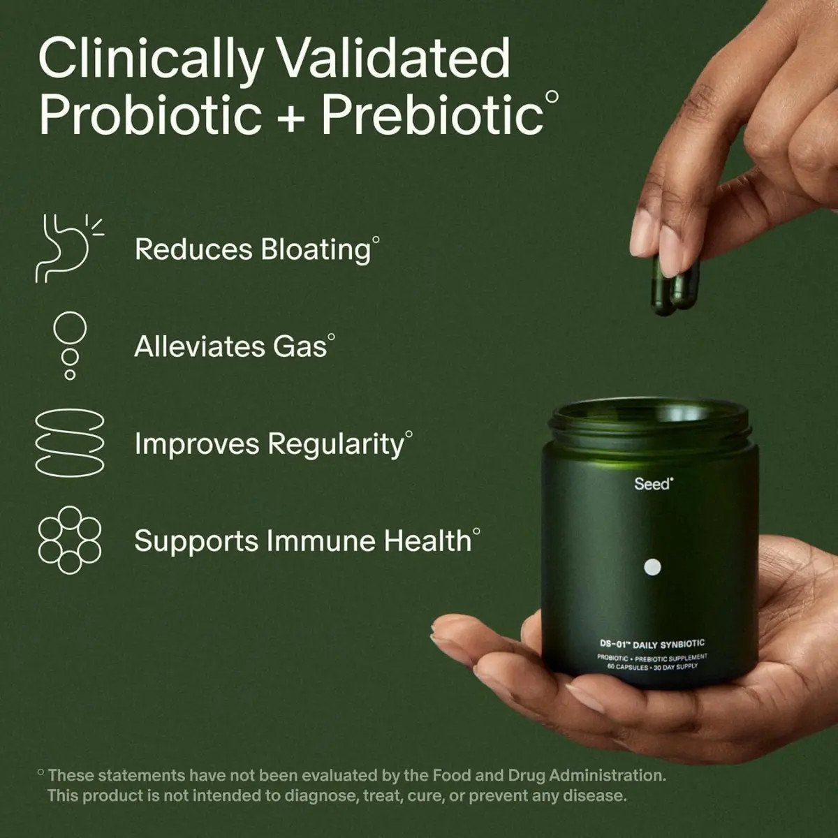 Seed Daily Synbiotic – Digestive & Gut Health – Immune Support – 60ct