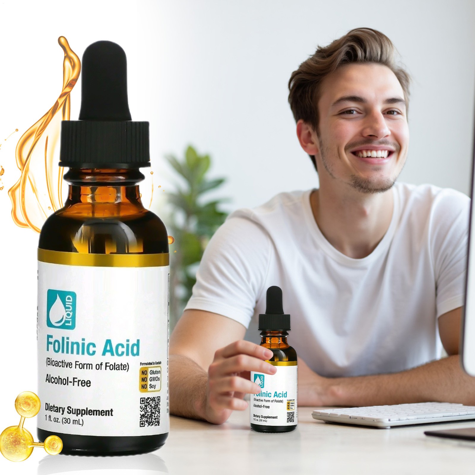 Acid Folinic Leucovorin Alcohol – Free Liquid 30ml , Speech and Development