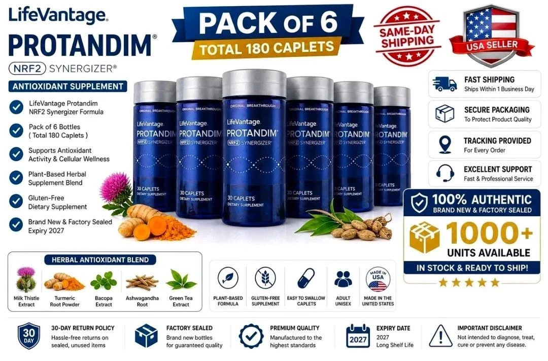New LifeVantage’ Protandim NRF2 Synergizer 180 Caplets–Pack of 6(180 Caplets)