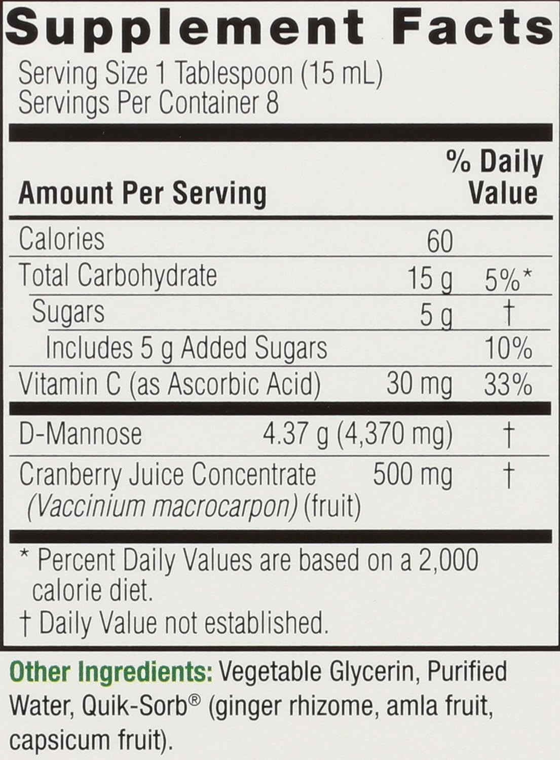 Nature’s Answer UT Answer®, D-Mannose & Cranberry Concentrate, 4 fl oz (120 ml)
